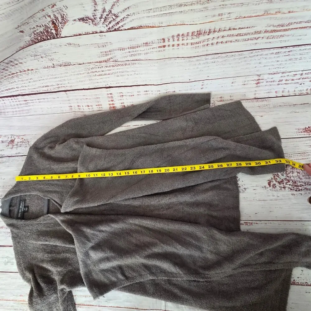 Barefoot Dreams Bamboo Chic Lite Calypso Gray Wrap Sweater S/M Neutral Minimal